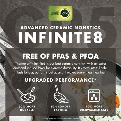 GreenPan GP5 Cocoa Aluminum Nonstick 15-Piece Cookware Set