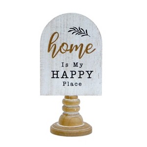 VIP Wood 11.81 in. White Home Table Top Sign - 1 of 2