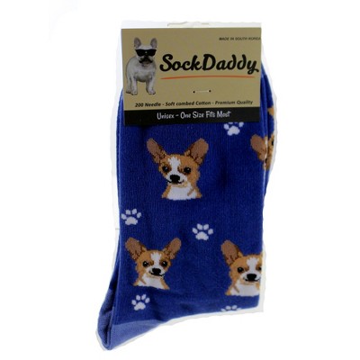 Novelty Socks 15.25" Chihuahua Fawn Socks Premium Quality E & S Pet  -  Socks