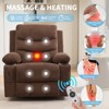 Recliner Chair - Oversized Manual Reclining Rocking Chair, 360 Swivel Glider with Cup Holder, Massage and Heat, Sofa for Adults, Living Room, Bedroom - 3 of 4