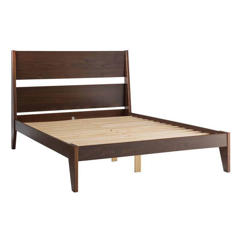 Boho Modern Solid Wood Angle Accent Queen Platform Bed - Saracina Home, 3 of 7