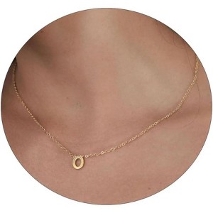 Delicate Heart Pendant Necklace, 14K Gold Plated Dainty Chain, Gift for Women - 1 of 4