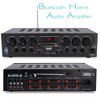Pyle Wireless BT Streaming Home Audio Amplifier - 6-Ch. Audio Source Stereo Receiver System - Black - 2 of 4