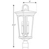 Progress Lighting, Chatsworth, 2-Light Outdoor Post Lantern, Black, Clear Glass - 2 of 3