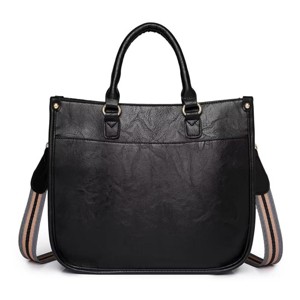 INFURNIC Backpacks Women PU Leather Shoulder Crossbody Handbag with Adjustable Strap Stylish Organizer Bag, Black, 1.56"*10.92"*12.48" - 1 of 4