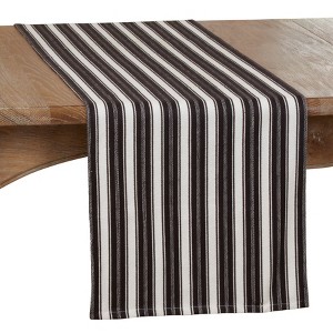Saro Lifestyle Striped Design Cotton Table Runner - 1 of 4