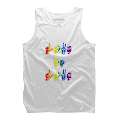 Adult Design By Humans Love Is Love Sign Language Pride By ToruSanogawa Tank Top