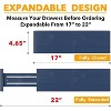 Set of 4 Bamboo Drawer Adjustable Drawer Dividers, 4.65” High, Expandable Organizers for Clothing (17-22" Sizes) - SpaceAid® - 3 of 4
