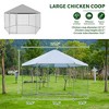 Large metal chicken coop hexagonal, steel wire dipped plastic mesh, oxford cloth silver plated waterproof and UV resistant - 2 of 4
