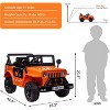 12V Kids Ride On Truck, Electric Car w/Remote Control, 25W Motors, MP3 Player, LED Lights, Double Doors, Safety Belt - 4 of 4