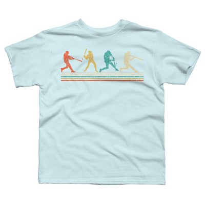 Boy's Design By Humans Vintage Distressed Baseball Swing By LuckyCharm99 T-Shirt