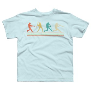 Boy's Design By Humans Vintage Distressed Baseball Swing By LuckyCharm99 T-Shirt - 1 of 2