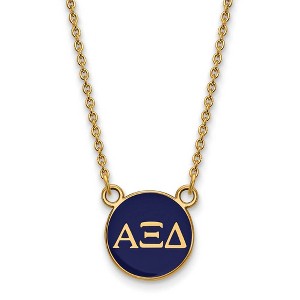 Black Bow Jewelry 14k Yellow Gold Plated Sterling Silver Alpha Xi Delta Greek Life Necklace 18 Inch - 1 of 4