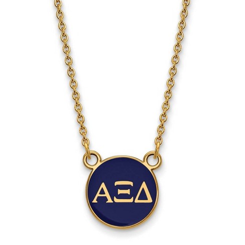 Black Bow Jewelry 14k Yellow Gold Plated Sterling Silver Alpha Xi Delta Greek Life Necklace 18 Inch - image 1 of 4