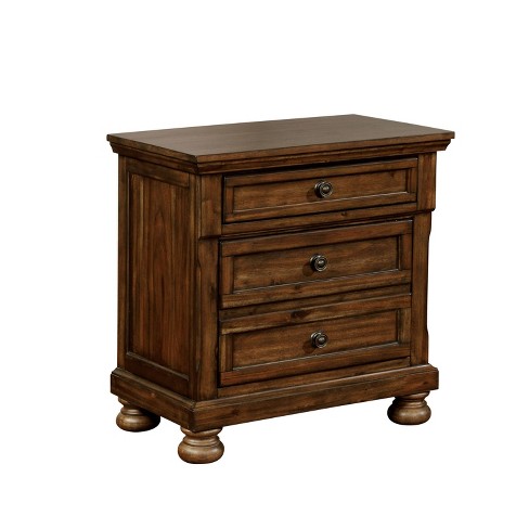 3 Wyndam Drawer Nightstand Dark Oak Iohomes Target