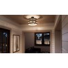 Urban Ambiance Luxury Modern Farmhouse Flush-Mount Ceiling Fixture,  13-1/2"H x 17"W,  Charcoal Finish, UHP2470 - 2 of 4