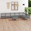 vidaXL Garden Lounge Set Grey Solid Pine Wood Modular Garden Lounge Set - Gray - 2 of 4