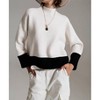Women's Jumper Ribbed Cuffs And Hem Sweater - Q2 - 2 of 4