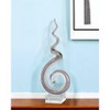 HomeRoots 20" Clear and Brown Murano Glass Modern Abstract Tabletop Sculpture - 2 of 4