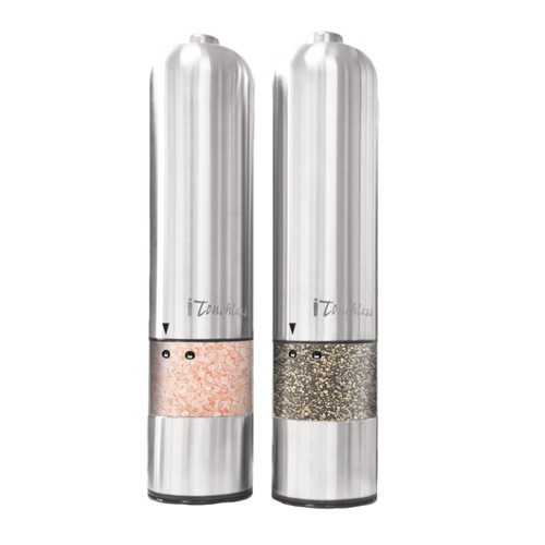iTouchless Electronic Stainless Steel Pepper and Salt Mill