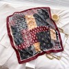 Anna-Kaci Women's Patchwork Geometric Print Cotton-Linen Feel Square Scarf 26.7×26.7 Inches - 2 of 4