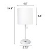 Creekwood Home Set of 2 Contemporary Bedside White Table Lamps with USB Port White Shade - 3 of 4