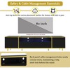 70.9" Modern TV Stand with LED Lights for TVs up to 80", Entertainment Center with 2 Cabinets, 2 Drawers & Shelves, Media Console with Metal Legs - 3 of 4