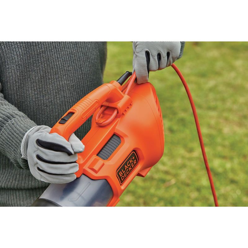 Black & Decker BEBL750 9 Amp Compact Corded Axial Leaf Blower, 4 of 15