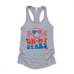 Simply Sage Market Women's Oh My Stars Smiley Face Racerback Tank - 1 of 4