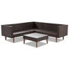 Nestfair 4pc Wicker Outdoor L-Shaped Sectional Sofa Set with Beige Cushions Brown - 4 of 4