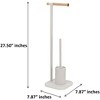 Home Mart Goods Heavy Duty Stainless Steel White Toilet Paper Holder and Toilet Brush Set - 2 of 4