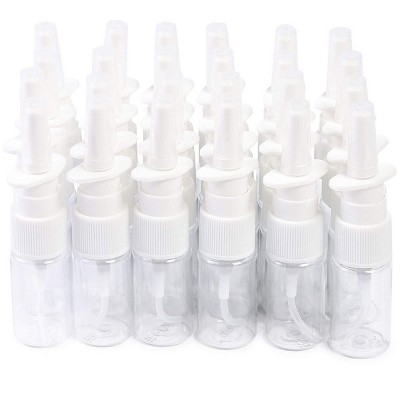 Bright Creations 24 Pack Small Empty Nasal Spray Bottles Bulk for Nose, Travel Cleaning Accessories, 0.35 oz