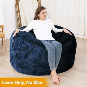 Replacement Bean Bag Slipcover for Adults – Soft Machine-Washable Cover Compatible with Reading Chairs & Lounge Sofas (Filling Not Included) - 1 of 4