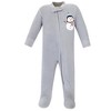 Hudson Baby Baby Fleece Zipper Sleep and Play 2-Pack, Navy Snowman - 3 of 3