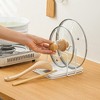 Pot Lid Holder and Spoon Rest with Drip Tray for Pot Lids, Countertop Storage, Cutting Board Rack for Spatula Spoon Pot Cover Chopping Board - 2 of 4
