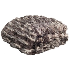 Faux Pheasant Throw Blanket - THR724 - Black/Grey - 50" x 60" - Safavieh - 1 of 2