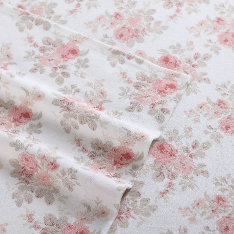 Printed Pattern Flannel Sheet Set - Laura Ashley, 6 of 16