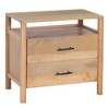 Royal Hampton Handcrafted Mango Wood with 2 Drawer and Open Shelf Bedside Nightstand Table, 29 Inch - 4 of 4