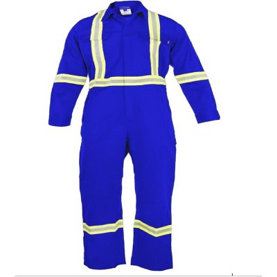 Flame Resistant Hi-Vis Coverall - 88% Cotton/12% Nylon, NFPA 2112/HRC 2, ANSI Class 3 (Red, 4XL)