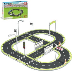 Magnetic Tiles Race Track Set with 2 Racing Cars, STEM Educational Building Toy for Kids Ages 3+ - 1 of 4