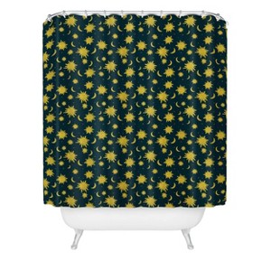 Universe Shower Curtain - Deny Designs: Star Pattern, Polyester, Machine Washable, Non-Woven Fabric - 1 of 2