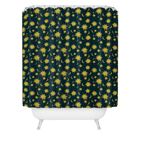 Universe Shower Curtain - Deny Designs: Star Pattern, Polyester, Machine Washable, Non-Woven Fabric - image 1 of 2