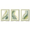 FONTOI 3pcs Abstract Flowing Framed Wall Art, Replaceable Canvas Prints Modern Wall Decor Living Room, Sofa Background, Green 18"* 24"*1.2" - 3 of 4