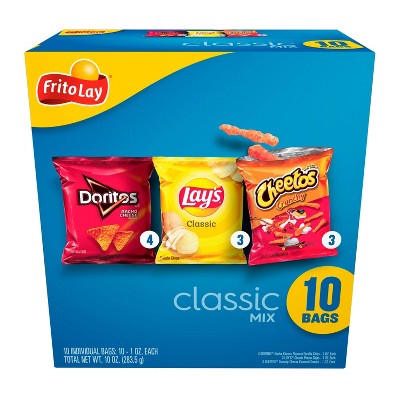 Frito Lay Snacks Classic Variety Pack -10ct/10oz : Target