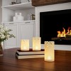 Hastings Home Lace-Detailed Flameless Remote-Controlled Candles - Vanilla Scented, Set of 3 - 4 of 4