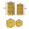 Vynxaria Patio End Tables - Yellow 2-Piece Set with Fleur-de-Lis Design - 4 of 4