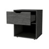 FM Furniture,Elliott Nightstand with Elegant Drawer and Open Shelf - 3 of 4