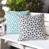 Kumasinova 20" Square Crystal Burst Outdoor Indoor Bed Pillows,Weather Resistant All-Season Standard Pillow,Decorative Pillows for Bed and Patio,Black - 4 of 4