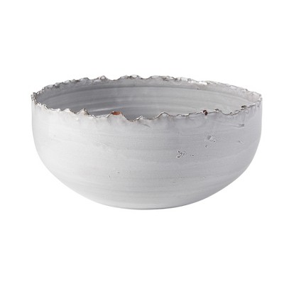 HomeRoots 5" White Ceramic Decorative Bowl