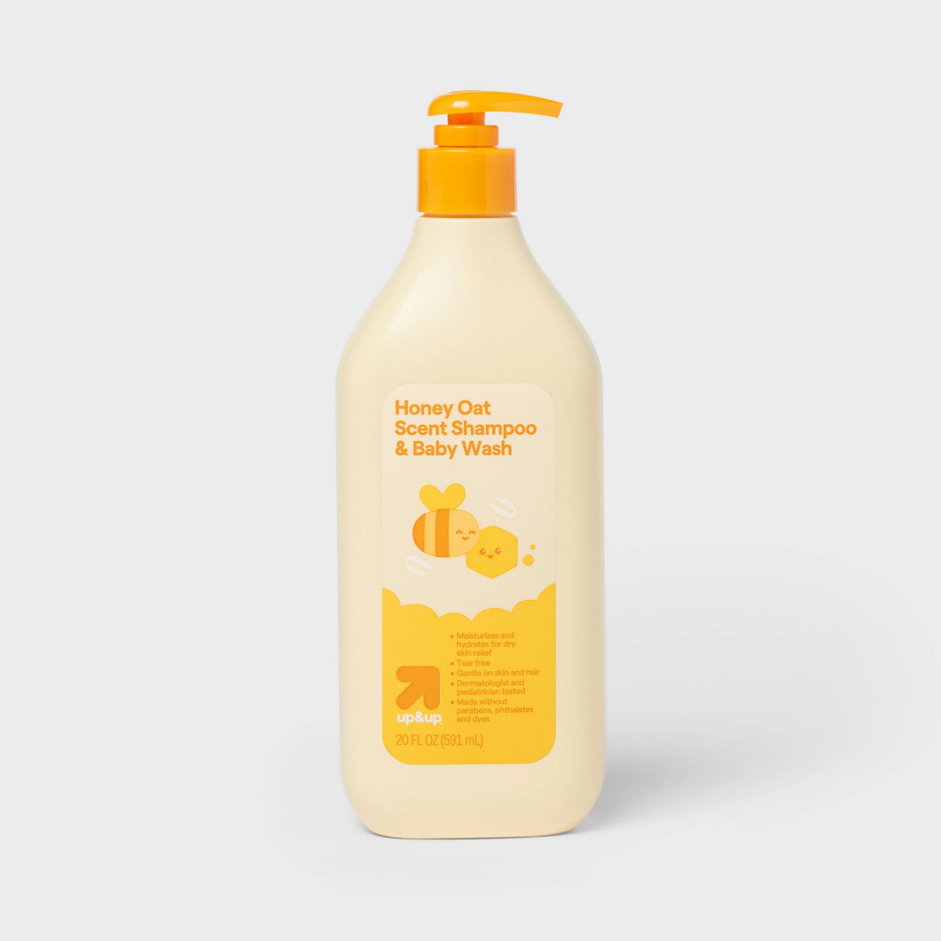 Baby Bath Wash and Shampoo - Honey Oat - 20 fl oz - up&up™: Paraben-Free, Plastic Pump, Liquid, For Normal Skin